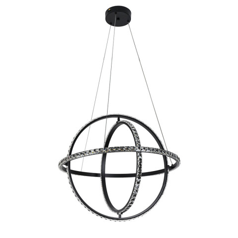 Люстра стельова LED Levistella 799L8703S-3 (600) BK, 70W, регульована температура кольору, чорний метал, сучасний стиль