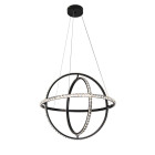 Люстра стельова LED Levistella 799L8703S-3 (600) BK, 70W, регульована температура кольору, чорний метал, сучасний стиль Люстра стельова LED Levistella 799L8703S-3 (600) BK, 70W, регульована температура кольору, чорний метал, сучасний стиль