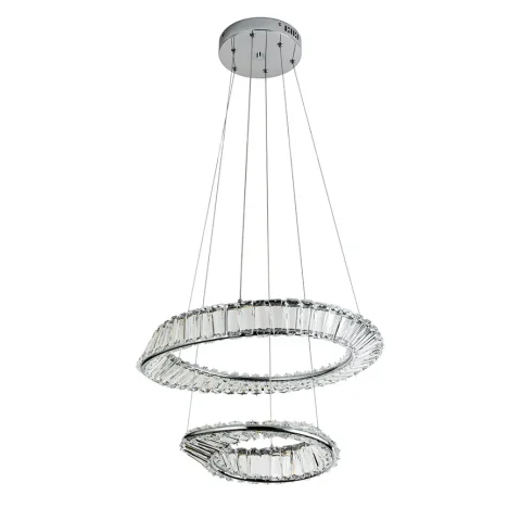 Люстра стельова LED Levistella 799L8801 (500+350) CH, 68W, сучасний стиль, хромований метал Люстра стельова LED Levistella 799L8801 (500+350) CH, 68W, сучасний стиль, хромований метал