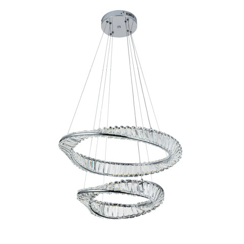 Люстра LED Levistella 799L8812 (600+400) CH, 84W, регульована температура світла, сучасний стиль для вітальні