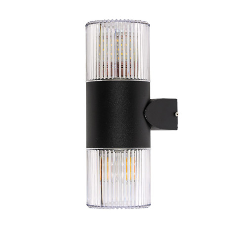 Бра настінне Levistella 804W1904-2 BK, 2 плафона, чорний + прозорий, сучасний стиль для вулиці Бра настінне Levistella 804W1904-2 BK, 2 плафона, чорний + прозорий, сучасний стиль для вулиці