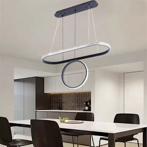 Люстра підвісна LED Levistella 7871221 (800*300+300) BK, 50W, регульована температура світла, чорний метал Люстра підвісна LED Levistella 7871221 (800*300+300) BK, 50W, регульована температура світла, чорний метал