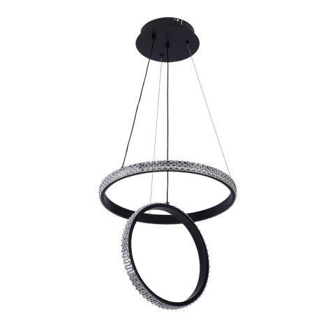 Люстра стельова LED Levistella 7871222 (400+300) BK, 40W, чорний, сучасний стиль