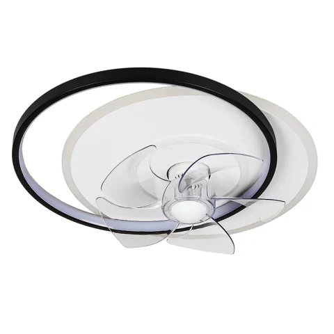 Люстра-вентилятор стельова LED Levistella 7875088C BK+WH, 48 Вт, чорний+білий