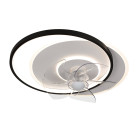 Люстра вентилятор стельова LED Levistella 7875088C BK+WH, 48W, чорний+білий, сучасний стиль для вітальні