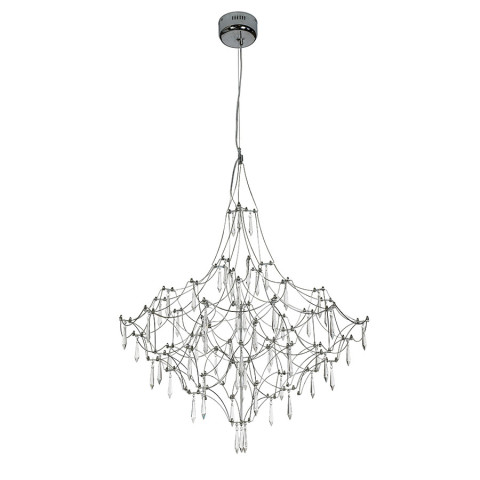Люстра стельова LED Levistella 918L981 (800) CH, 40W, три режими світла, діаметр 800мм, металевий каркас, сучасний стиль для дому