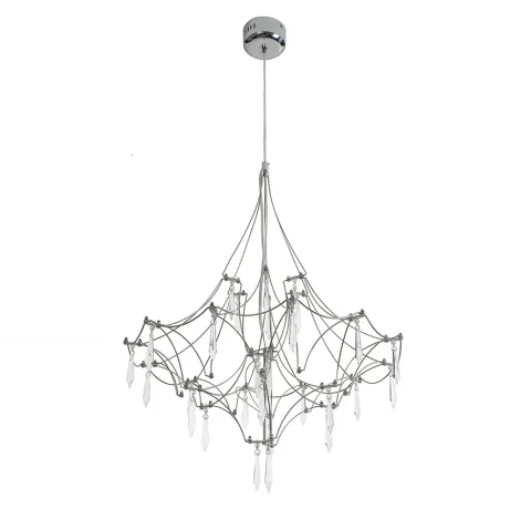Люстра стельова LED Levistella 918L981 (600) CH, 25W, діаметр 600 мм, 3 режими світла, метал/скло Люстра стельова LED Levistella 918L981 (600) CH, 25W, діаметр 600 мм, 3 режими світла, метал/скло