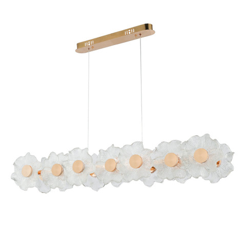 Люстра стельова LED Levistella 7989249-14 led (1000) GD, 22W, золото, акрилові лепестки, 3 режими світла, сучасний стиль
