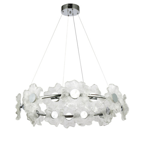 Люстра стельова LED Levistella 7989249-14 led (800) CH, 22W, хром, акрилові лепестки, сучасний стиль