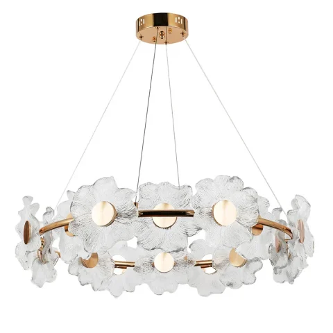 Люстра підвісна LED Levistella 7989249-14 (LED 800), 22W, золото, акрилові «пелюстки», сучасний стиль Люстра підвісна LED Levistella 7989249-14 (LED 800), 22W, золото, акрилові «пелюстки», сучасний стиль