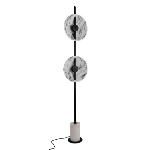 Торшер LED Levistella 909XLL07F, 8W, чорний, мраморне оснування, 3 режими світла, сучасний стиль для дому
