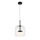 Світильник підвісний LED Levistella 909XL157-1 led (220) BK+CL, 9W, чорний + прозорий, сучасний стиль для вітальні