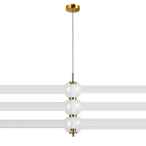 Подвесной LED светильник Levistella 800P3055 (130*330) CL, 5W, бронза, стекло