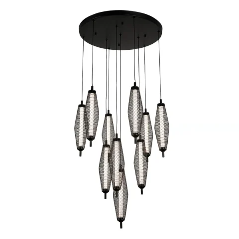 Світильник підвісний LED Levistella 79112293-10led BK, 45 Вт, 4500 К, металева сітка (для вітальні) Світильник підвісний LED Levistella 79112293-10led BK, 45 Вт, 4500 К, металева сітка (для вітальні)