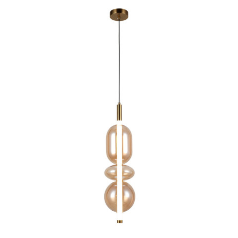 Світильник підвісний LED Levistella 79112280-1led BR, модель 10W, 4500K, бронзовий, сучасний стиль, плафон 600*150 мм