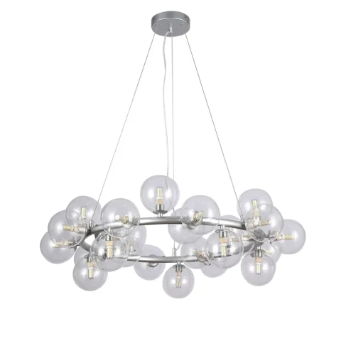 Люстра стельова Levistella 7841019-25 GAB+CL, G9, діаметр 750 мм, сріблястий, скляний плафон