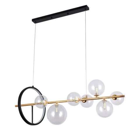 Люстра LED Levistella 918LP267-7 DDG+CL, 7×G9, чорний/золотий метал, 7 плафонів зі скла Люстра LED Levistella 918LP267-7 DDG+CL, 7×G9, чорний/золотий метал, 7 плафонів зі скла