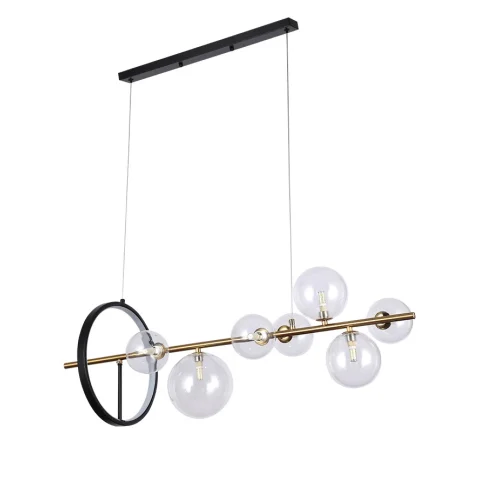 Люстра LED Levistella 918LP267-7 GAB+CL (чорний + золото), 7 плафонів, 12 Вт, 4000 К Люстра LED Levistella 918LP267-7 GAB+CL (чорний + золото), 7 плафонів, 12 Вт, 4000 К