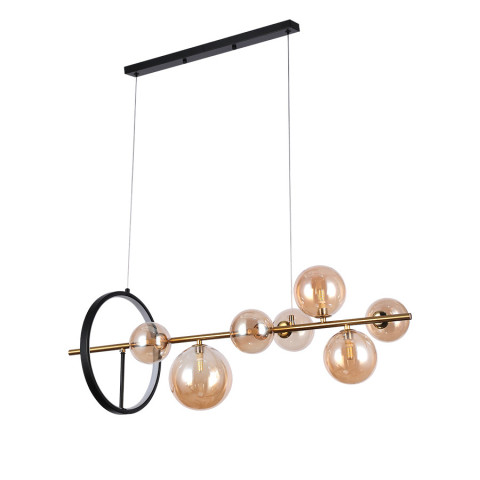 Люстра стельова LED Levistella 918LP267-7 GAB+BR, 7 плафонів, сучасний стиль для дому