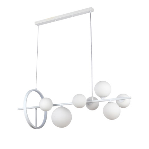 Люстра стельова LED Levistella 918LP267-7 WH+WH, 7 плафонів, білий, сучасний стиль для дому