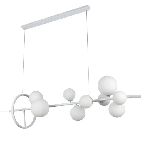 Люстра стельова LED Levistella 918LP267-10 WH+WH, 10 плафонів, чорний + коричневий, сучасний стиль