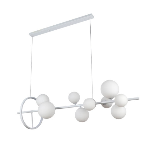 Люстра стельова LED Levistella 918LP267-10 WH+WH, 10 плафонів, чорнобура, сучасний стиль для дому