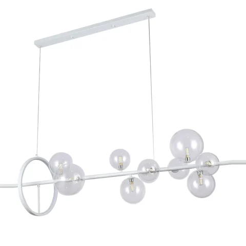 Люстра LED Levistella 918LP267-10 WH+CL, 10 плафонів, чорний + коричневий Люстра LED Levistella 918LP267-10 WH+CL, 10 плафонів, чорний + коричневий