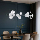 Люстра LED Levistella 918LP267-10 WH+CL, 10 плафонів, чорнобура, сучасний стиль для дому Люстра LED Levistella 918LP267-10 WH+CL, 10 плафонів, чорнобура, сучасний стиль для дому