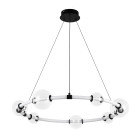 Люстра стельова LED Levistella 7812021 (750) BK, 20W, 3000K, чорний акрил, сучасний стиль