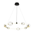 Люстра стельова LED Levistella 7812021 (750) BK, 20W, 3000K, чорний акрил, сучасний стиль