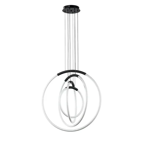 Люстра стельова LED Levistella 7812022 (300+400+500+600) BK, 46W, 3000K, чорний