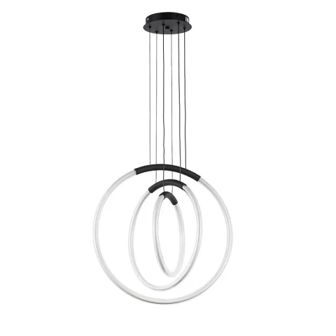 Люстра стельова LED Levistella 7812022 (300+400+500) BK, 30W, чорний, сучасний стиль Люстра стельова LED Levistella 7812022 (300+400+500) BK, 30W, чорний, сучасний стиль