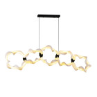 Люстра LED Levistella 7813170-5 BK, 40W, 3000K, чорний, сучасний дизайн, 1350*400мм