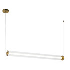 Люстра LED Levistella 7813110 (1000) AB, 14W, 3000K, бронзовий метал + акрил, стельова для дому