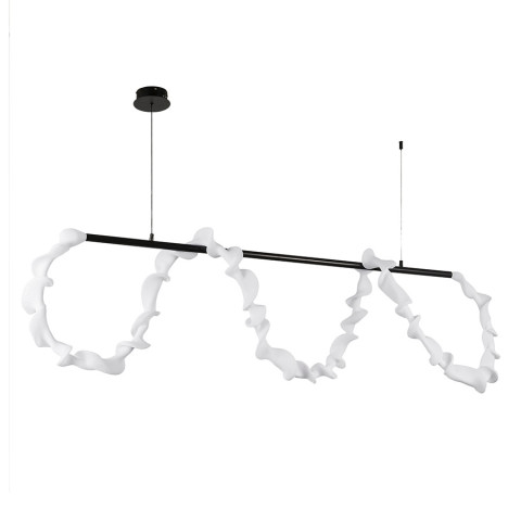 Люстра стельова LED Levistella 7813177 (1500) BK, 33W, 3000K, чорний метал, сучасний стиль для дому Люстра стельова LED Levistella 7813177 (1500) BK, 33W, 3000K, чорний метал, сучасний стиль для дому