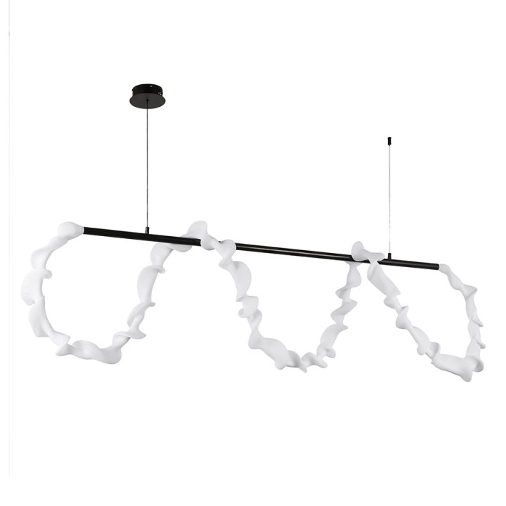 Люстра стельова LED Levistella 7813177 (1500) BK, 33W, 3000K, чорний метал, сучасний стиль для дому