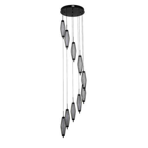 Світильник підвісний LED Levistella 7813142-10 BK, 36W, 3000K, чорний метал, для вітальні