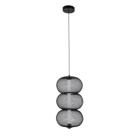 Люстра LED Levistella 7812036 BK, 6W, 3000K, чорний метал, сучасний стиль для вітальні