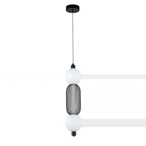Подвесной LED светильник Levistella 7812034 BK, 7W, 3000K, черный металл, современный стиль
