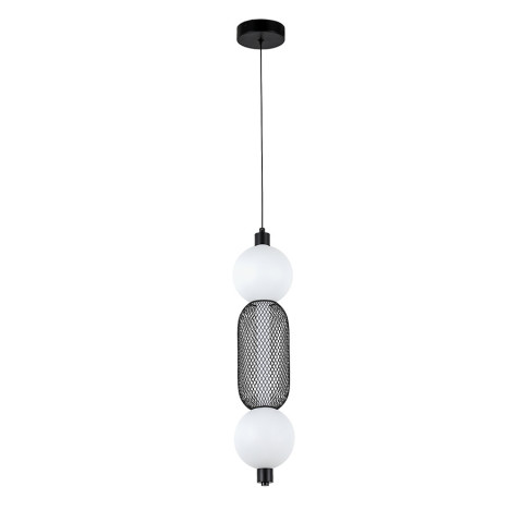 Светильник підвісний LED Levistella 7812034 BK, 7W, 3000K, чорний метал, сучасний стиль