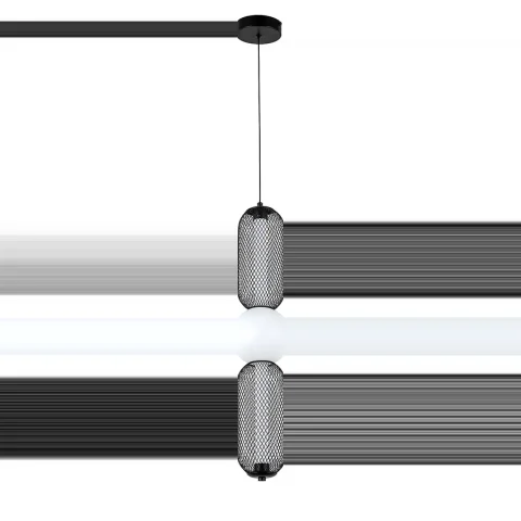 Подвесной светильник LED Levistella 7812033 BK, 6W, 3000K, черный металл, белый акриловый плафон