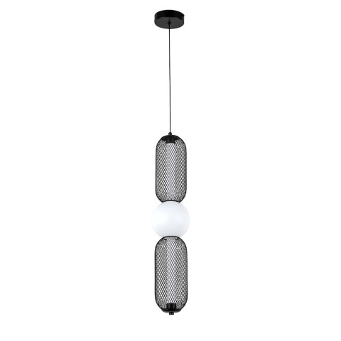 Світильник підвісний LED Levistella 7812033 BK, 6W, 3000K, чорний метал, для вітальні
