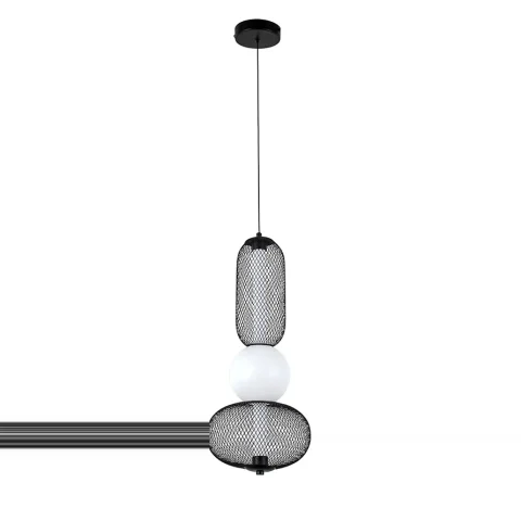 Світильник підвісний LED Levistella 7812031 BK, 5W, 3000K, чорний метал, білий плафон, для вітальні Світильник підвісний LED Levistella 7812031 BK, 5W, 3000K, чорний метал, білий плафон, для вітальні