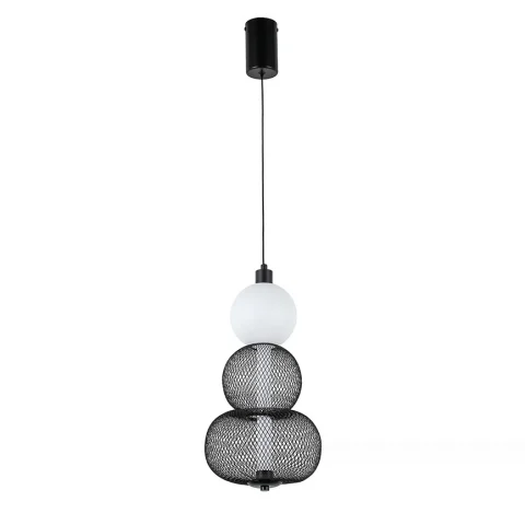 Світильник підвісний LED Levistella 7812026 BK, 6W, 3000K, чорний метал (акриловий плафон)