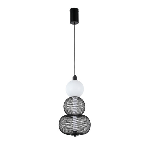 Світильник підвісний LED Levistella 7812026 BK, 6W, 3000K, чорний метал, для вітальні