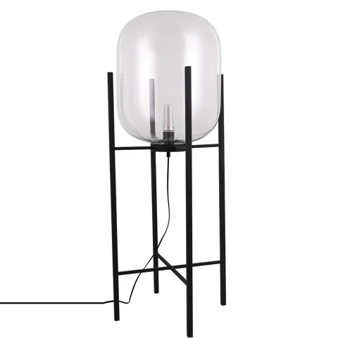 Торшер Levistella 909XLL05F BK+CL — чорний, прозоре скло