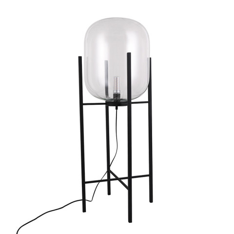 Торшер Levistella 909XLL05F BK+CL — чорний, прозоре скло