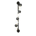 Сучасне настінне бра кульки в спальню Levistella 788W39272-8(4) BK+CH+WH чорне хром біле на 4 лампи G9 800х200 мм