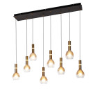 Підвісна люстра для драбини Levistella 999101F-8 (900) G9 бронза бурштинова LED 8 плафонів