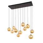 LED люстра каскадна Levistella 999150F-11 AB+AM модерн 22 W на 11 плафонів LED люстра каскадна Levistella 999150F-11 AB+AM модерн 22 W на 11 плафонів